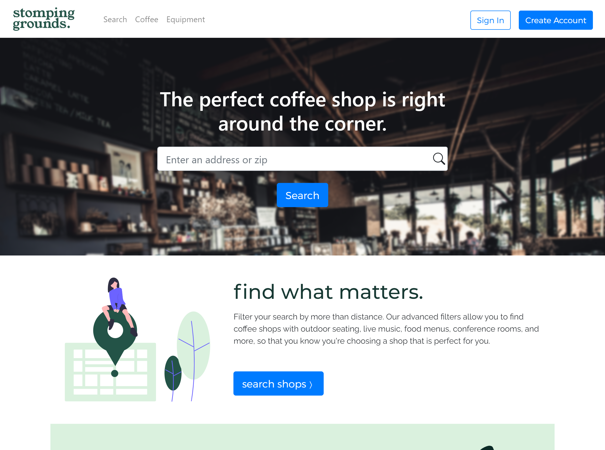 StompingGrounds.coffee screenshot